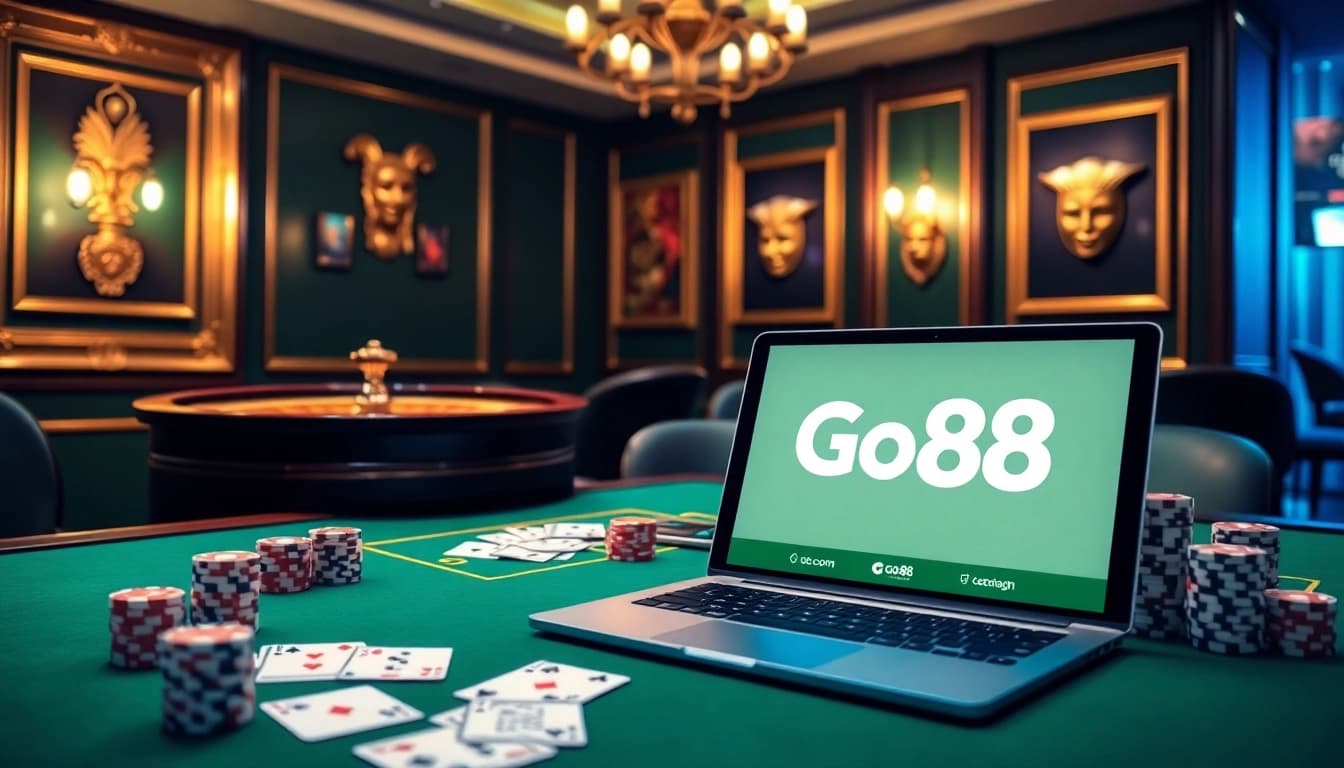 Engaging gambling experience showing tải go88 interface on a stylish casino table.