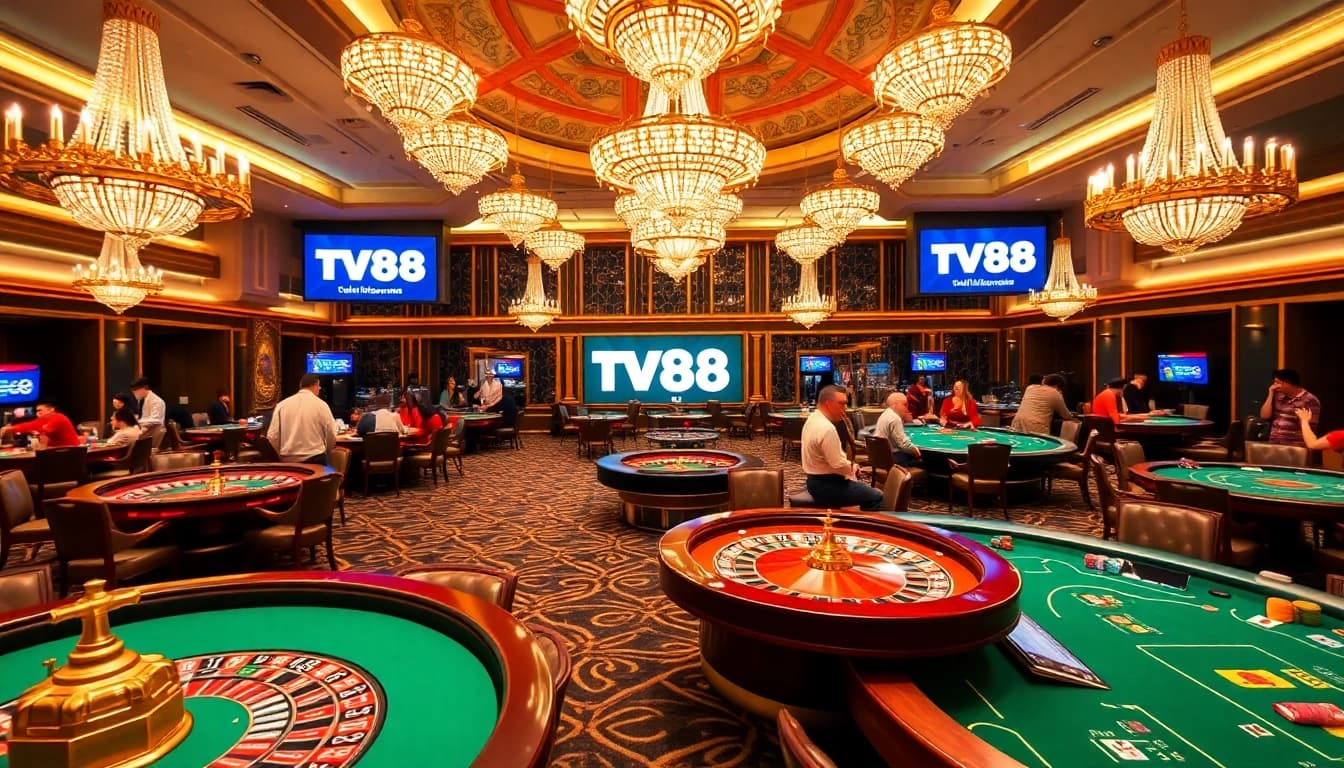 Experience the thrill of gambling at TV88 link with luxurious casino tables and vibrant action.