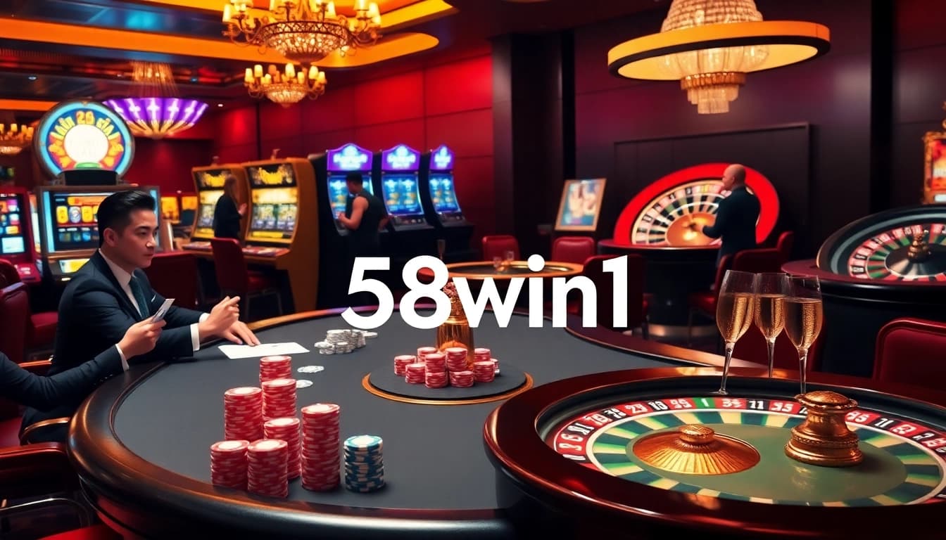 Experience the thrill of gambling at 58win1 with exciting casino games and luxurious atmosphere.