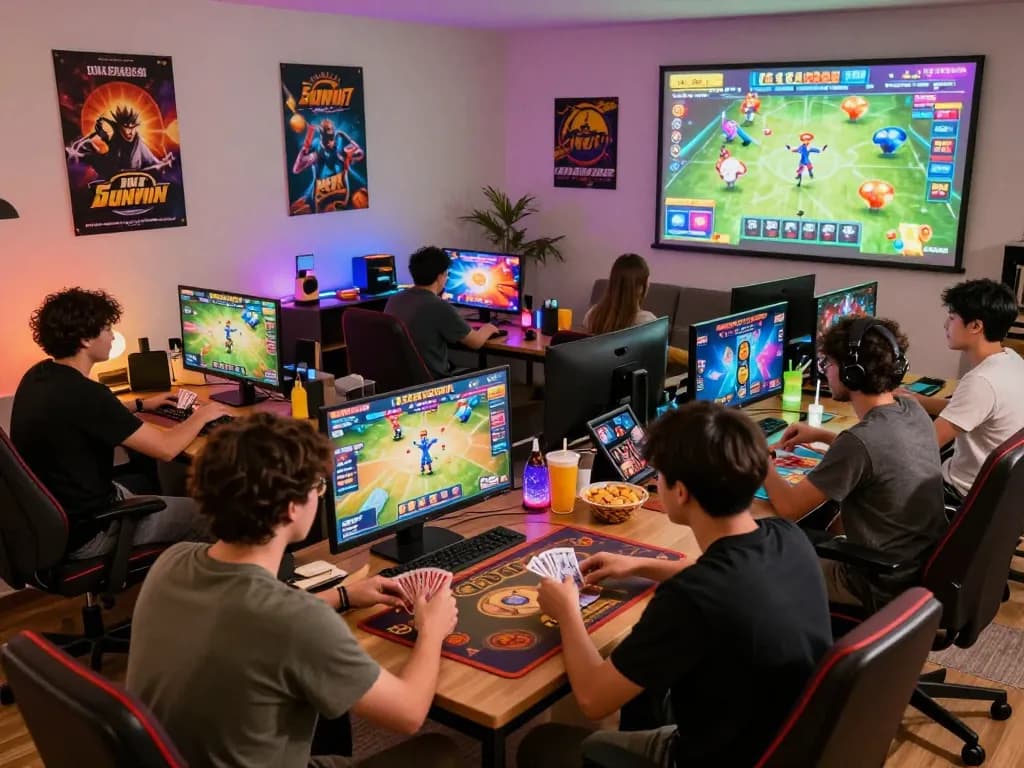Diverse players enjoying Sunwin's engaging online casino experience with vibrant gameplay.
