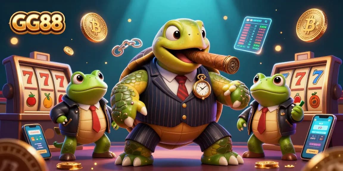 Engage in thrilling gameplay with GG88 amidst vibrant slot reels and dynamic casino elements.