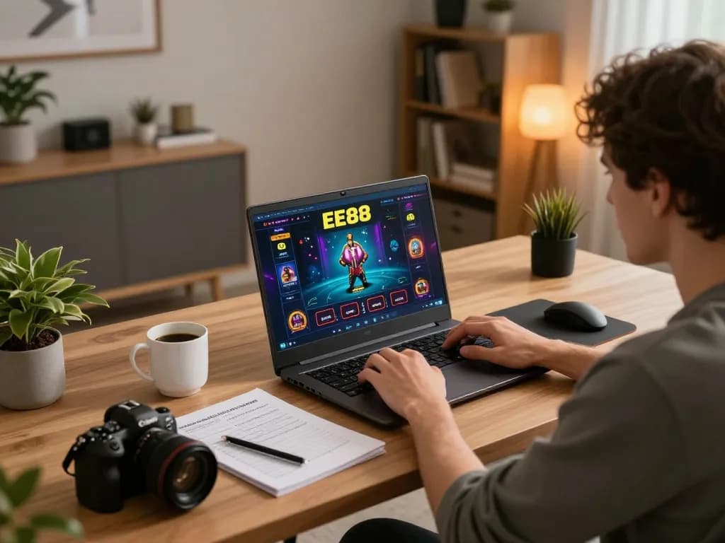 Experience thrilling online gaming at https://ee888.sa.com/ with a relaxed player enjoying a strategic session.