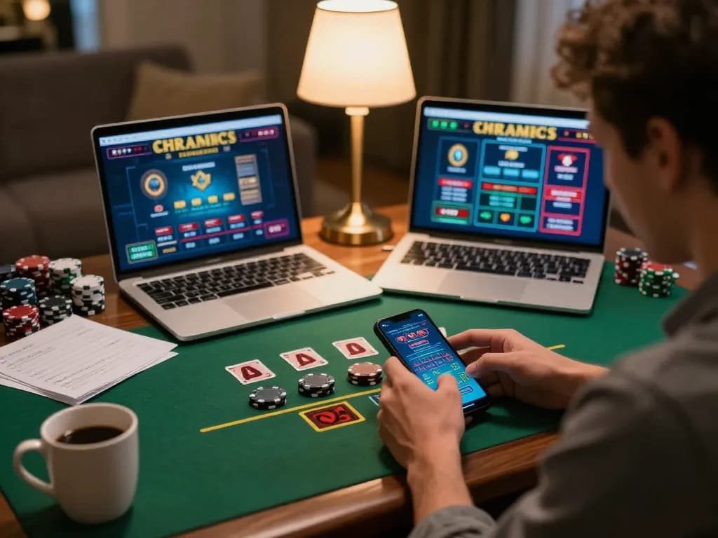U888 players engaging in a live dealer blackjack game on their smartphones, highlighting an immersive online gambling experience.