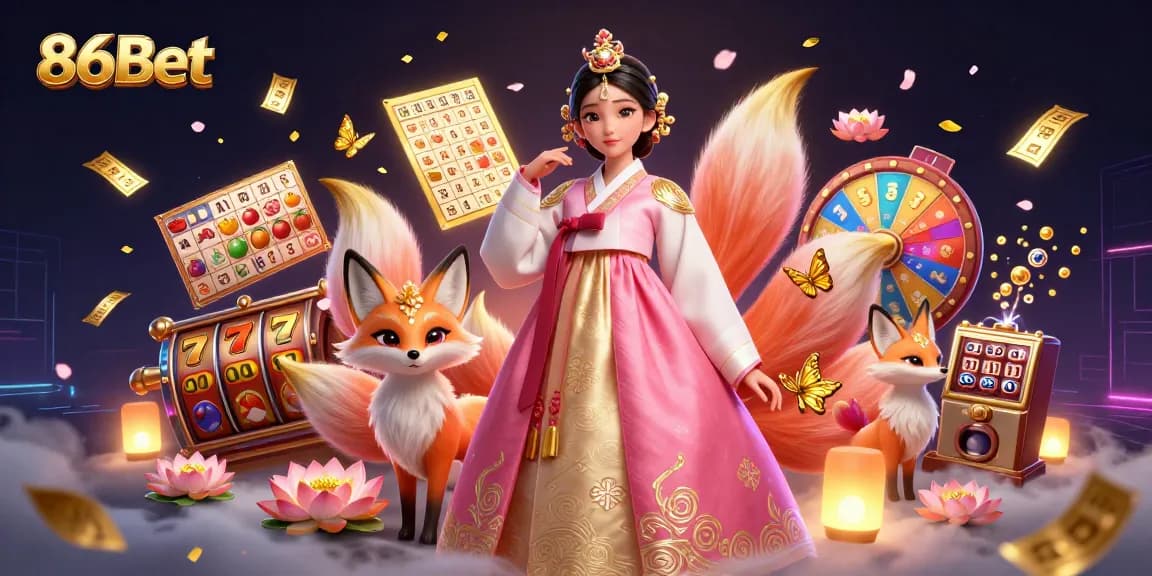 Engage with exciting 86Bet gaming visuals featuring dynamic slots, jackpots, and vibrant characters.