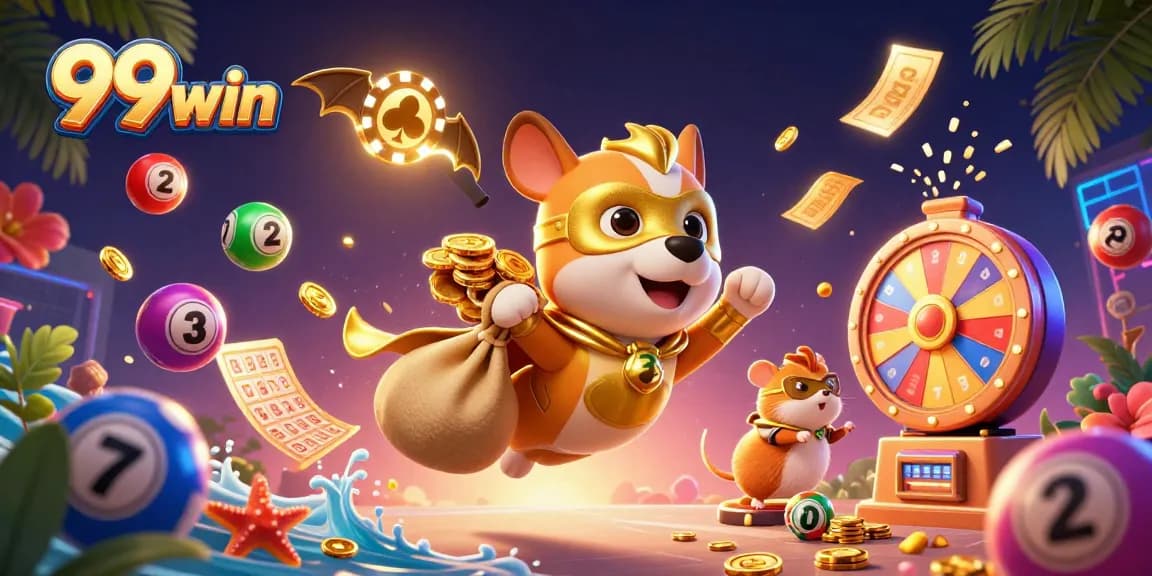 Engage in exciting lottery actions with 99win while enjoying colorful dynamic elements.