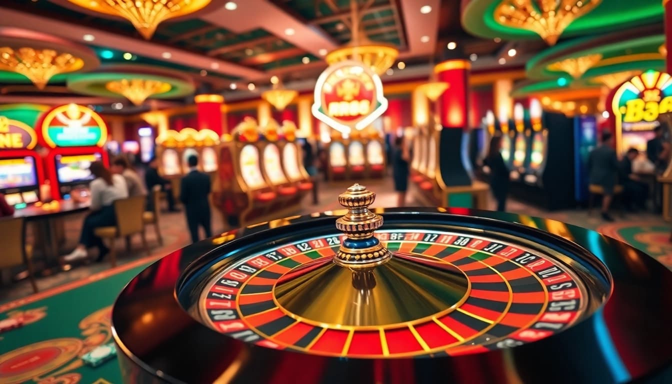 RR88 players enjoying the excitement of online gambling with vibrant casino games.