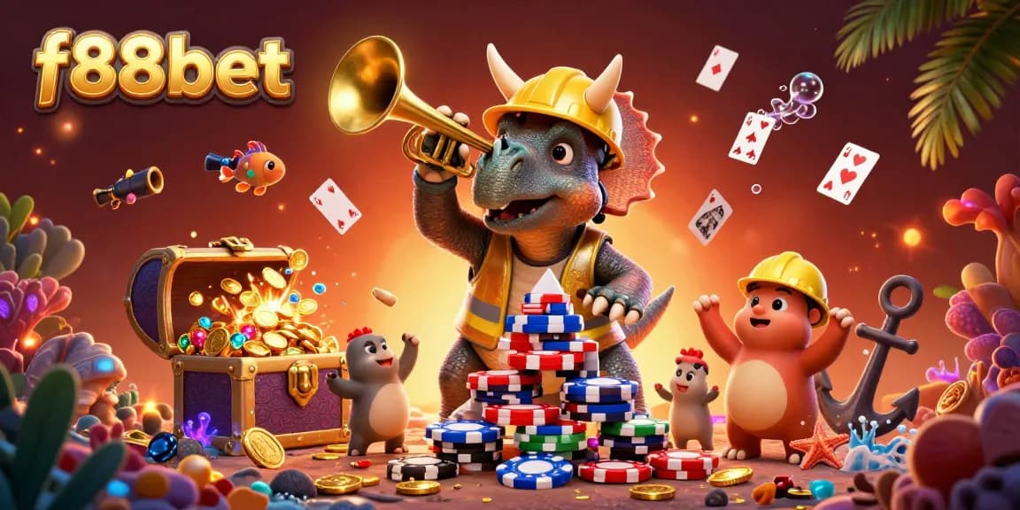Experience the exciting world of f88bet with vibrant characters and casino elements enriching the scene.