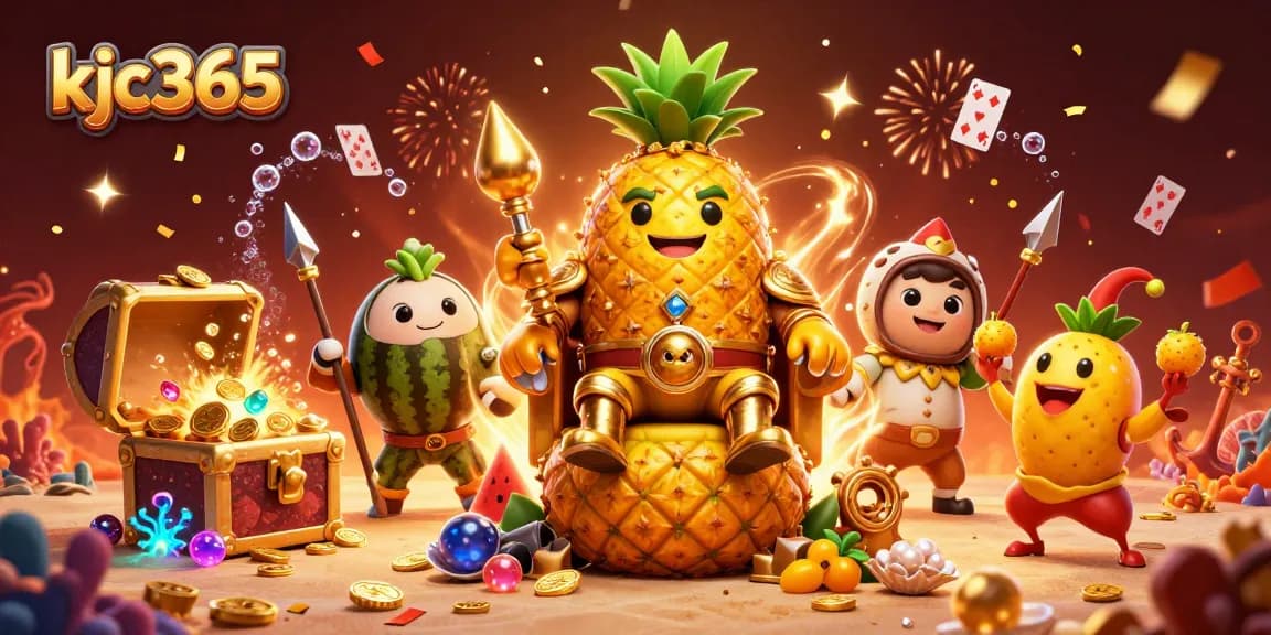 Spark exciting winnings at kjc365 with vibrant 3D casino characters and elements in a rich, colorful scene.