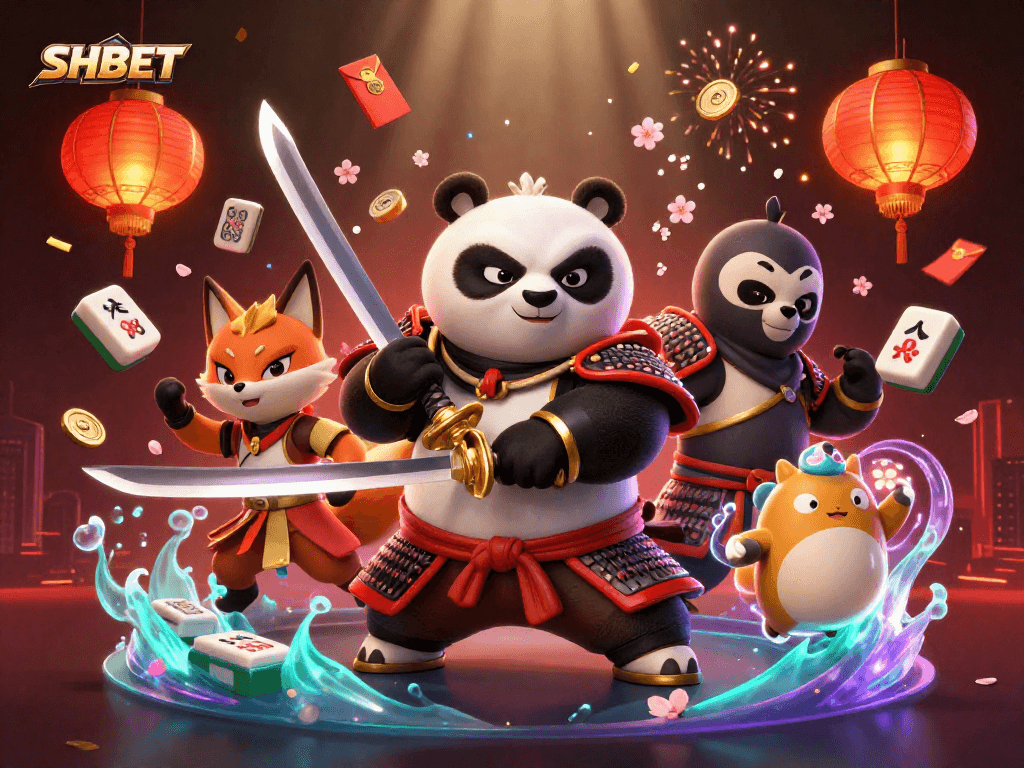 Experience thrilling action at SHBET with a dynamic 3D casino illustration featuring captivating characters and game elements.