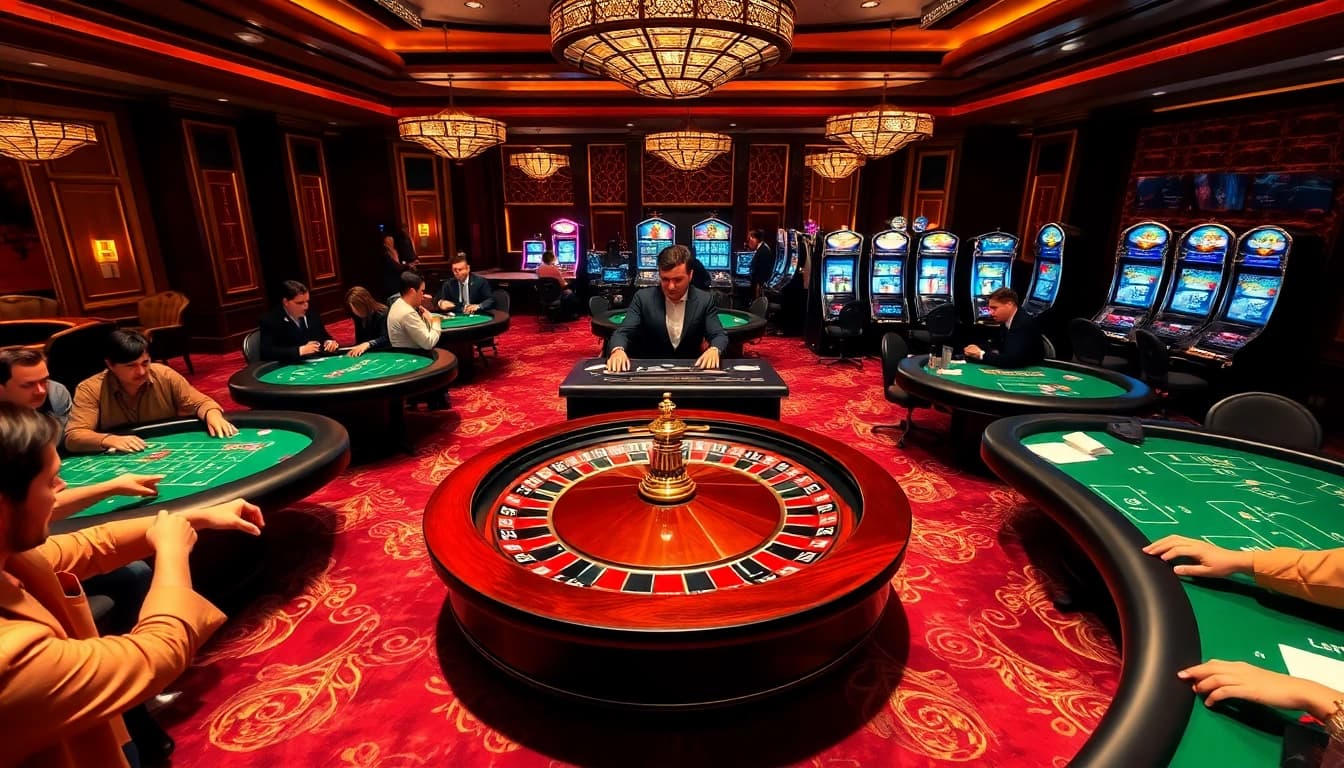Experience the excitement of winning at https://urr88.com/ with vibrant casino tables and roulette action.