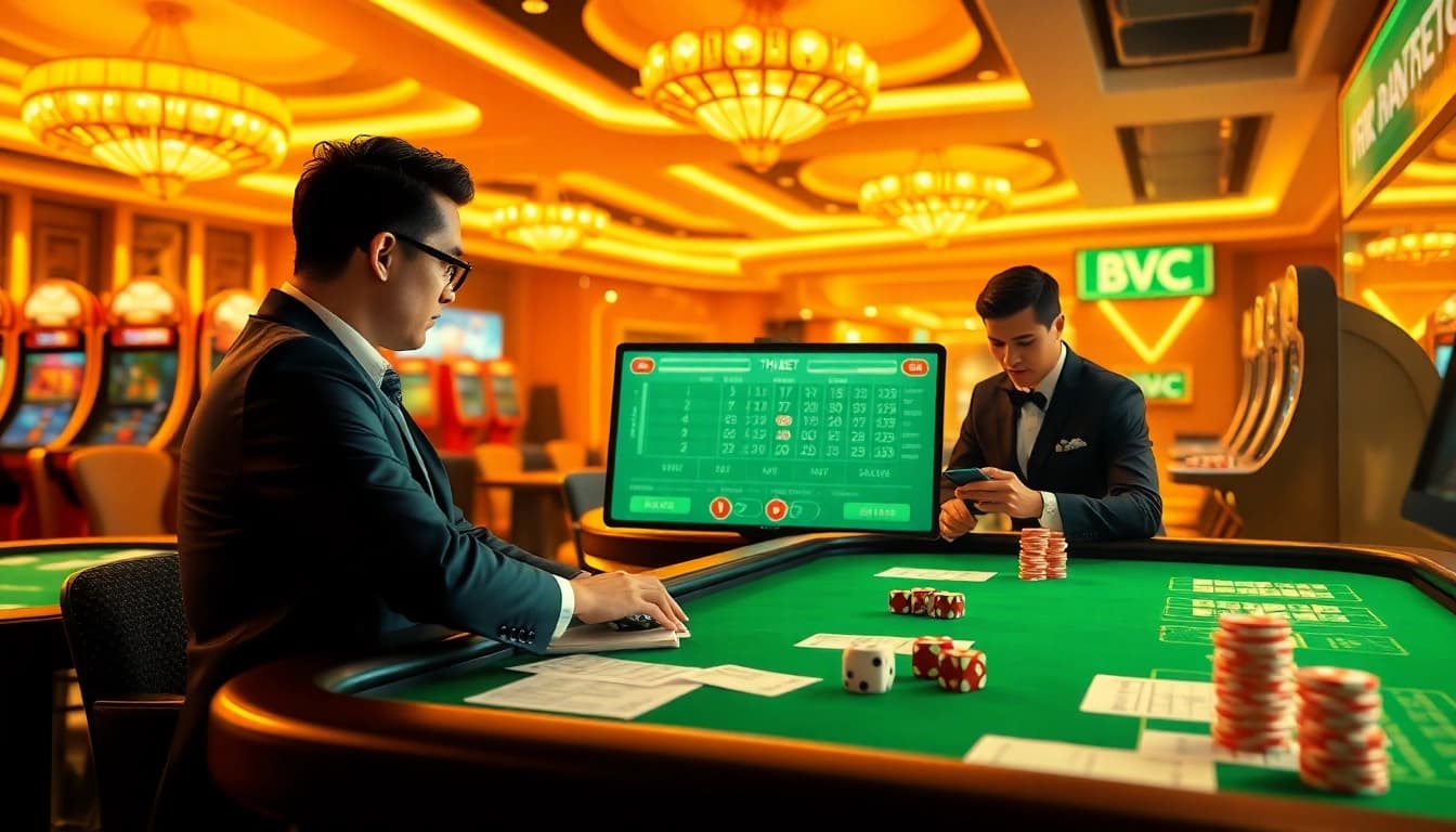 Experience seamless gaming at THABET không bị chặn, featuring vibrant casino elements and professional gameplay.
