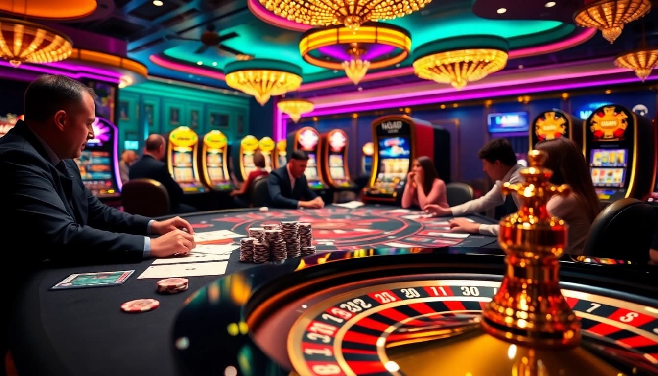Engage in high-stakes gambling at Hitclub with vibrant casino tables and exciting players.