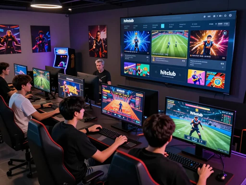 hitclub engaging online gaming community with diverse players enjoying casino and sports games.