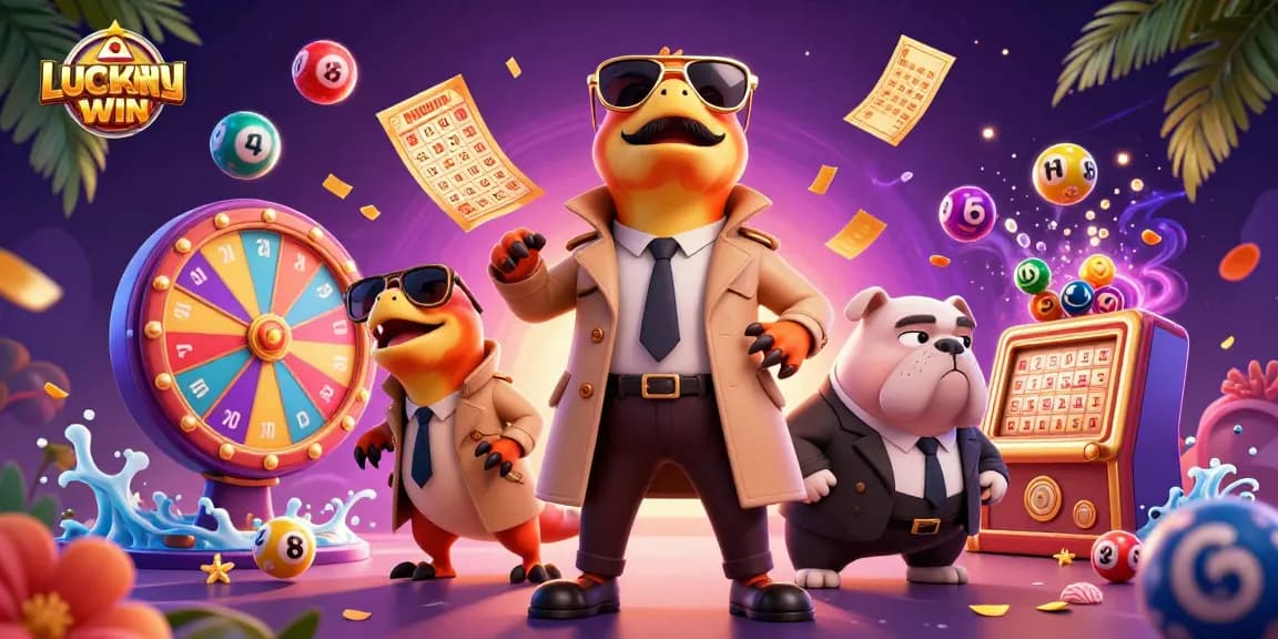 LUCKYWIN raptors enter a VIP casino, dynamic lottery elements and exciting visuals