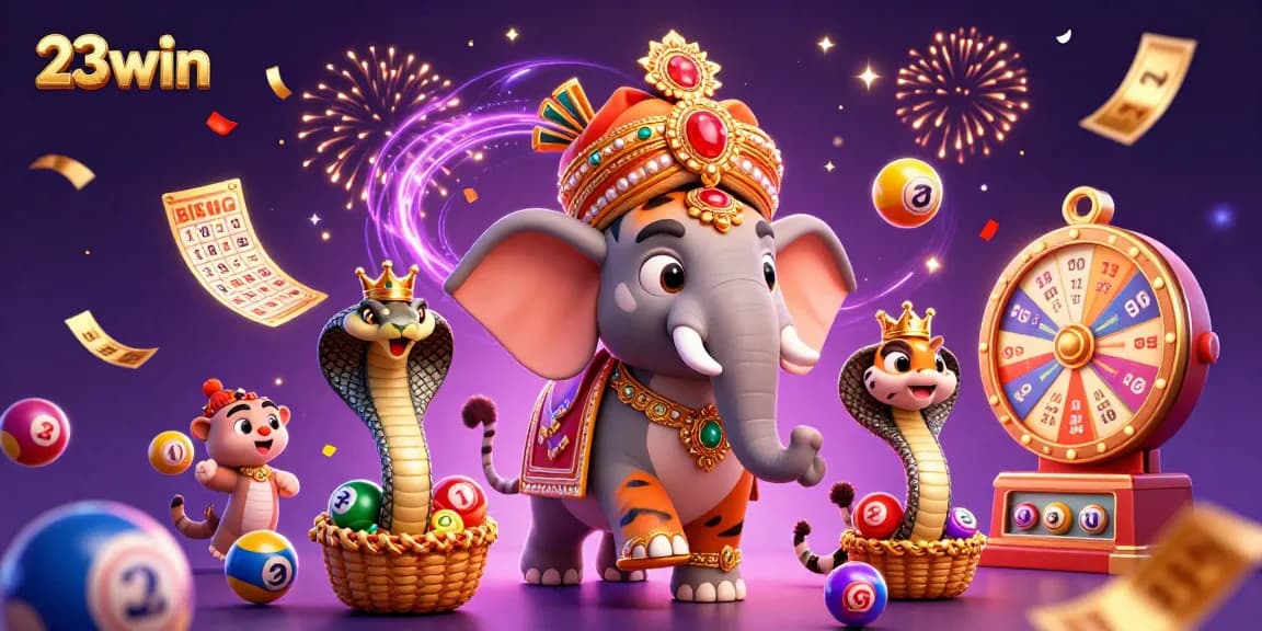 Experience thrilling games at 23win with vibrant lottery elements and colorful visuals.