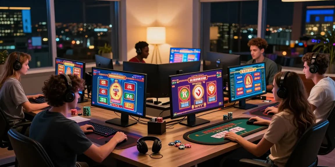 Explore top credit card casinos at https://being-there.org.uk, with lively players in a modern online gaming environment showcasing excitement and bonuses.