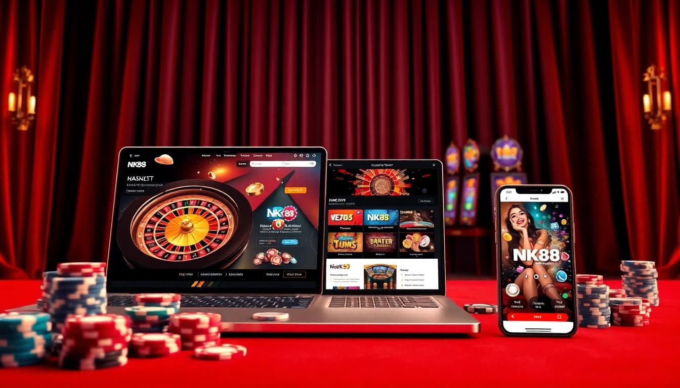 Experience thrilling online gambling at https://nk88net.com/ with vibrant casino visuals and games.