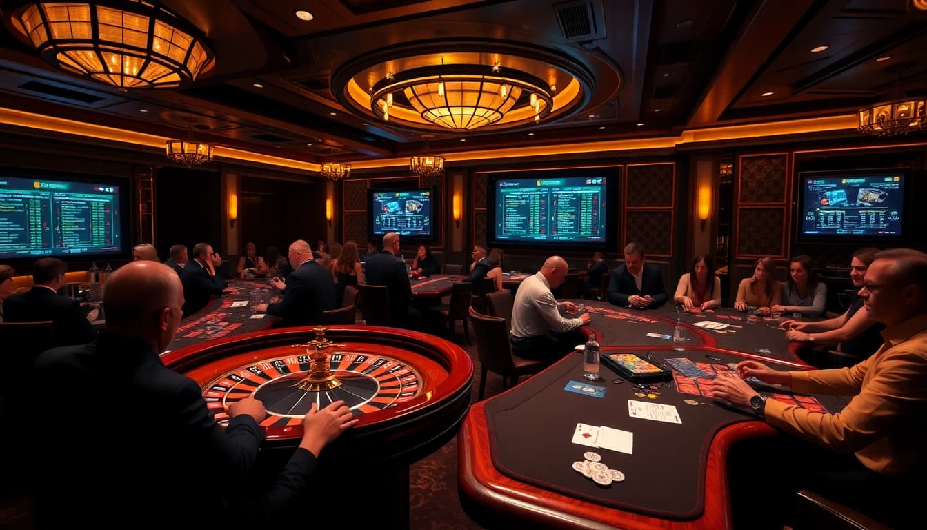 Experience the excitement of 65A with high-stakes roulette and elegant casino environment.