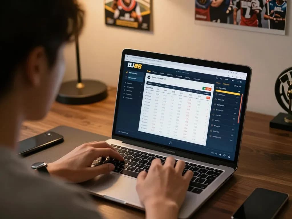 Engaging user strategically placing bets on BJ88 platform during live sports events
