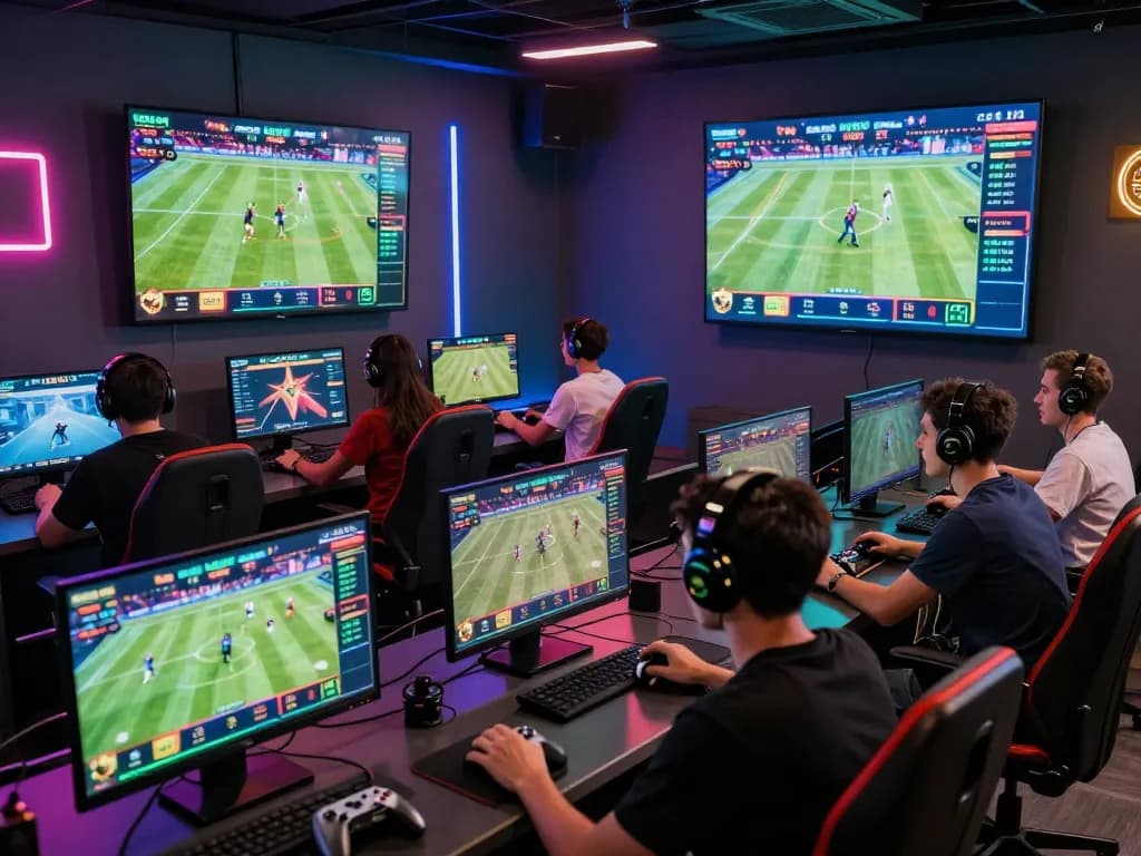 Sunwin online betting scene with players engaged in gaming activities and vibrant displays.