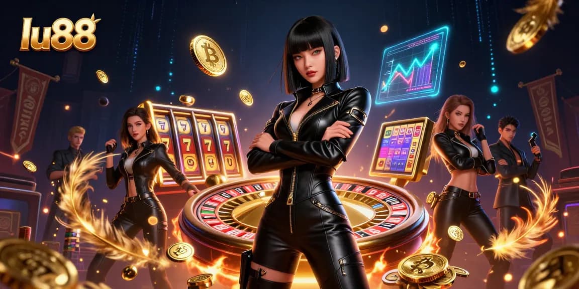 Engage with the vibrant world of lu88 as a powerful Asian woman claims her spot in the casino.