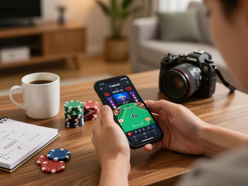 Experience exciting poker gameplay on the 88clbgo mobile app while enjoying a cozy home setting