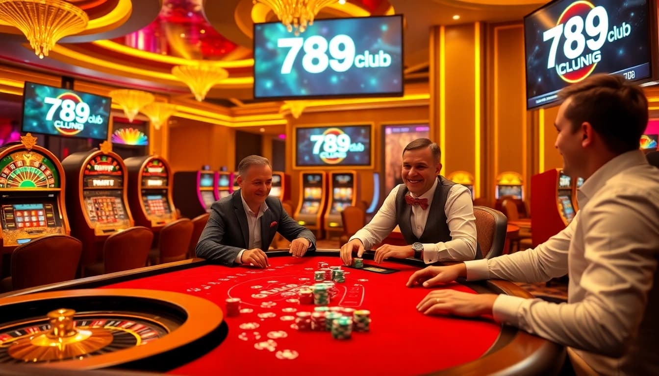 Exciting poker action at 789 club casino with vibrant gameplay and luxurious atmosphere.