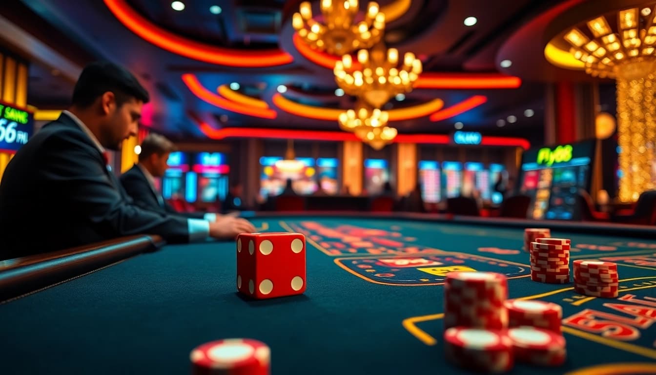 Experience the excitement at nhà cái Fly88 with vibrant casino tables and thrilling gaming action.