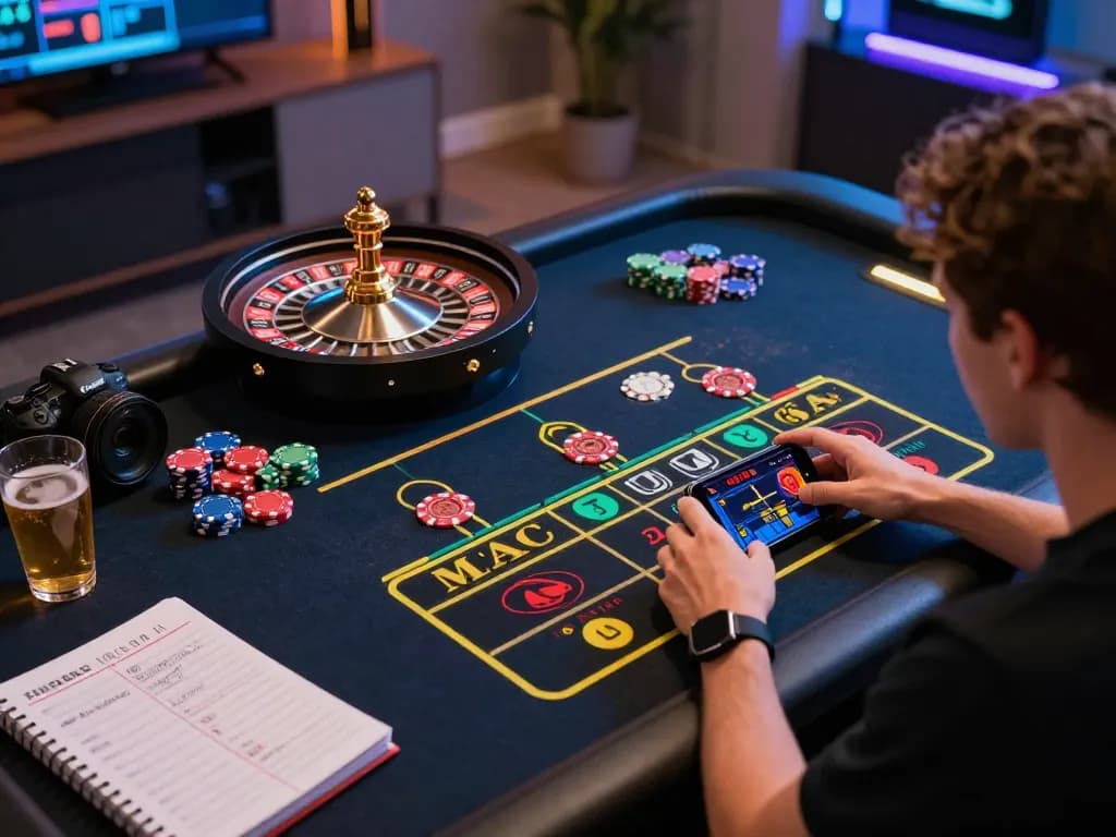 Player engaging in an online casino game with 789win789 app, actively betting on a live roulette.