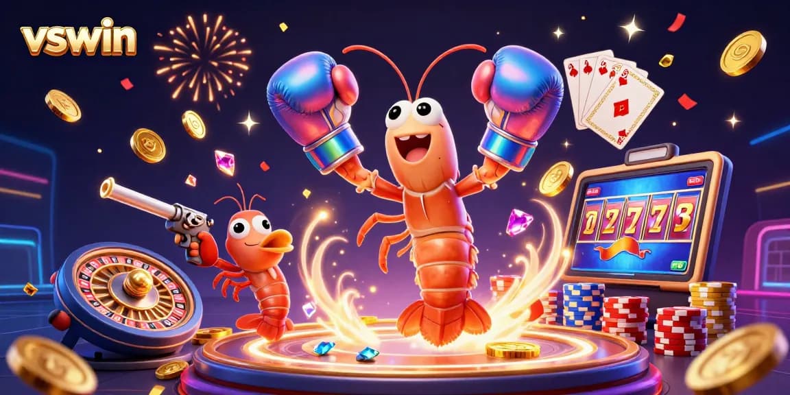 Engage with the thrilling world of vswin, featuring animated casino fun with colorful characters and rich game elements.