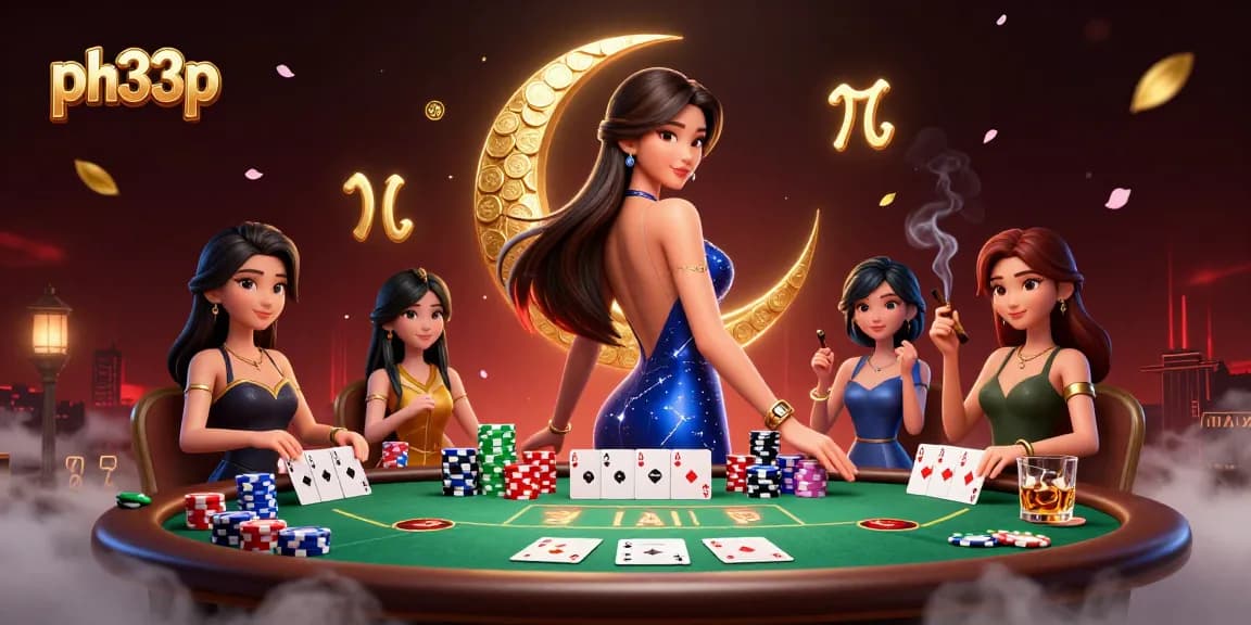 Experience thrilling gaming action with ph33p at an elegant online casino setting.