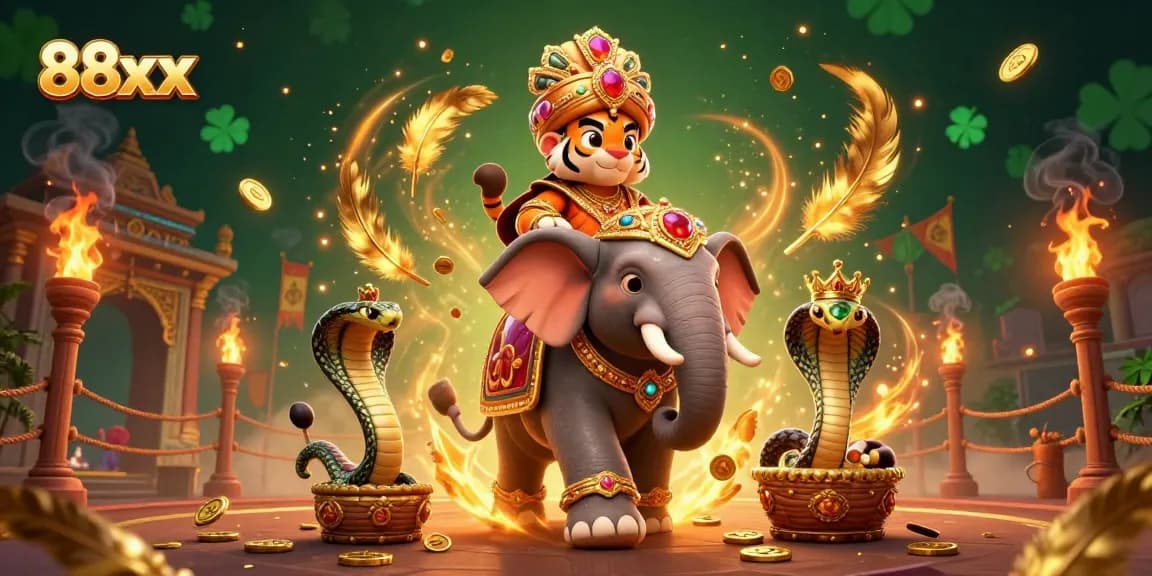 Experience thrilling adventures at 88xx with a richly detailed casino scene featuring vibrant characters and dynamic elements.