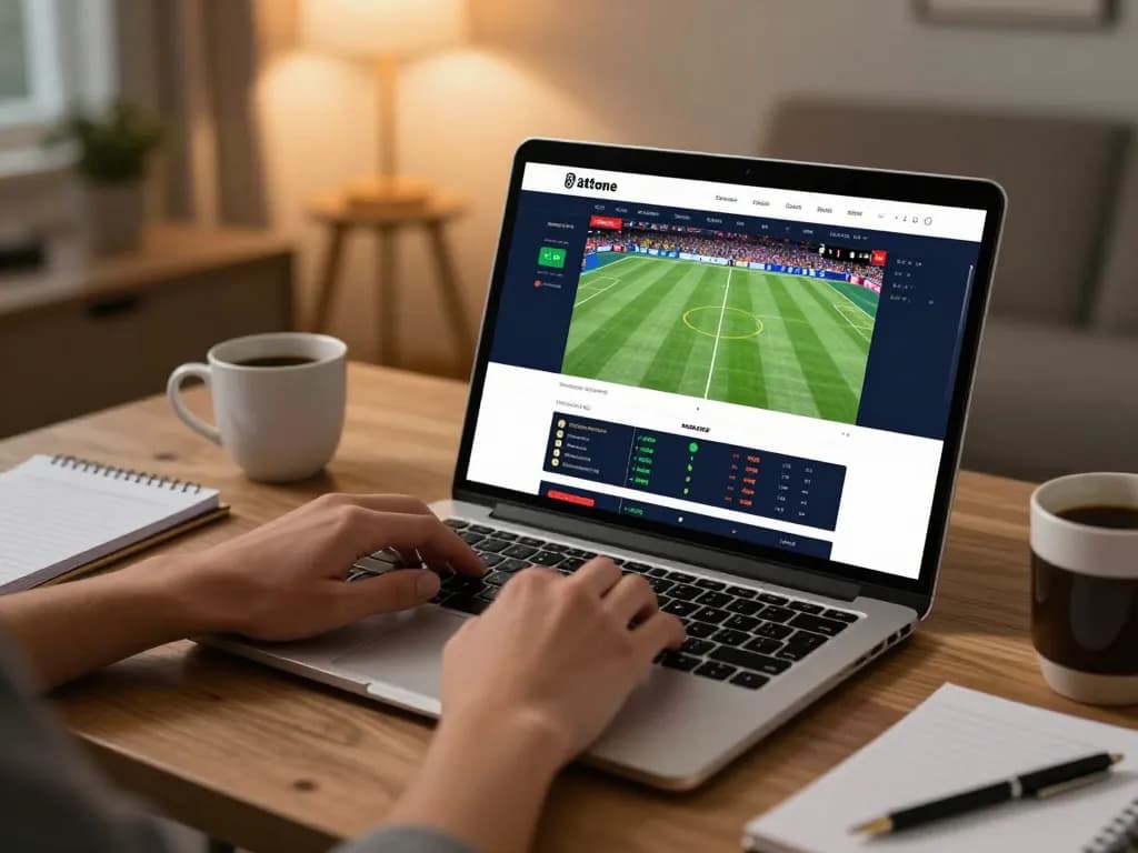 Engaging in online sports betting at home with 33win33win on the laptop screen