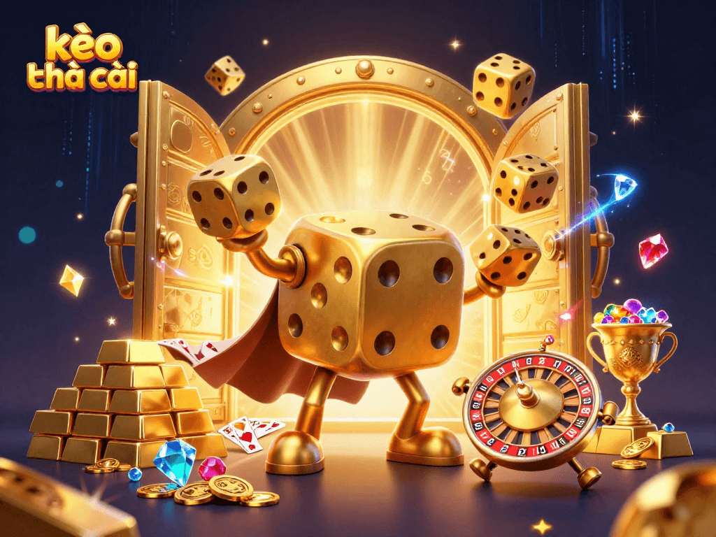 Engage with kèo nhà cái as a golden dice golem and roulette companion ignite the casino experience.