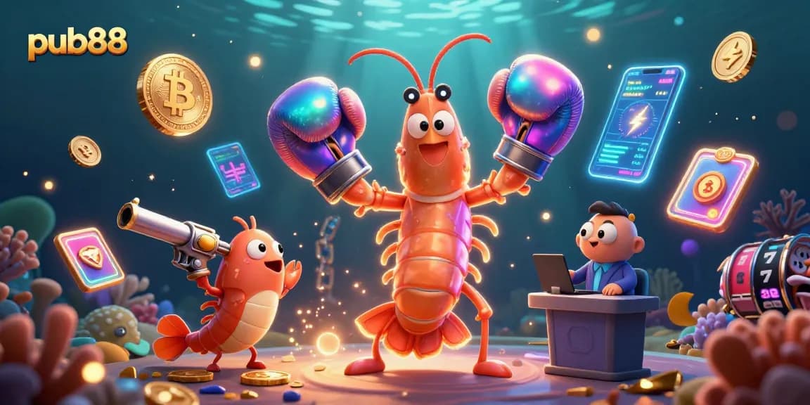 Engage with pub88's thrilling experience featuring vibrant 3D characters in a vibrant gambling scene.