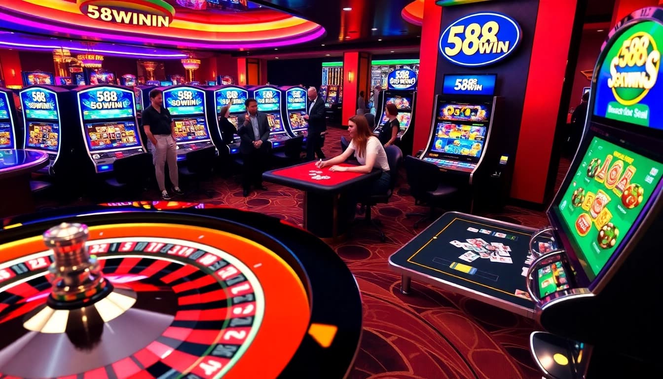 Experience the excitement of 58WIN casino with thrilling poker games and vibrant slot machines.