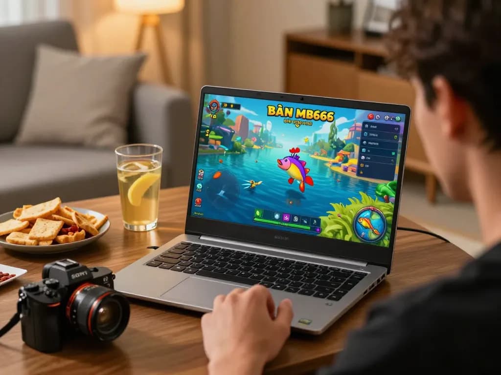 bắn cá mb66 gameplay engaging a player in a colorful online setting, capturing the excitement of fish catching.
