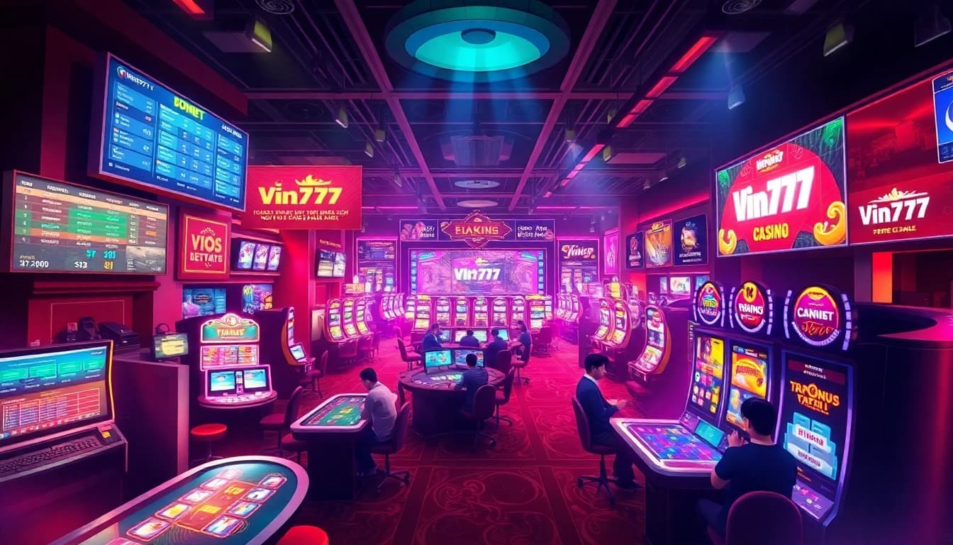 Online betting experience at vin777.gb.net with diverse games and vibrant casino atmosphere.