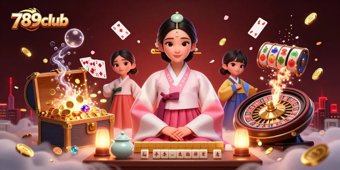Experience the thrills at 789club with colorful slot reels and iconic casino elements.