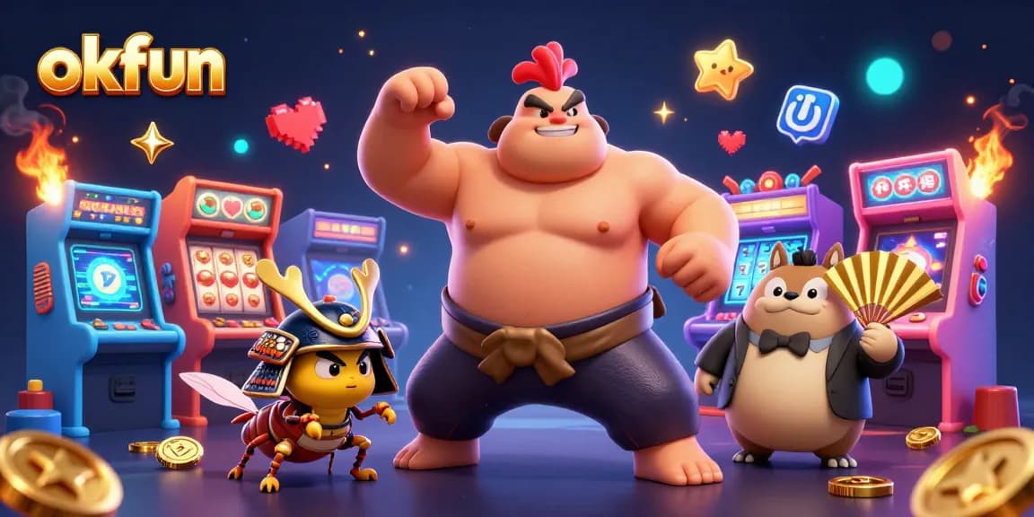Engage with okfun's thrilling casino adventures featuring unique characters in a vibrant gaming scene.