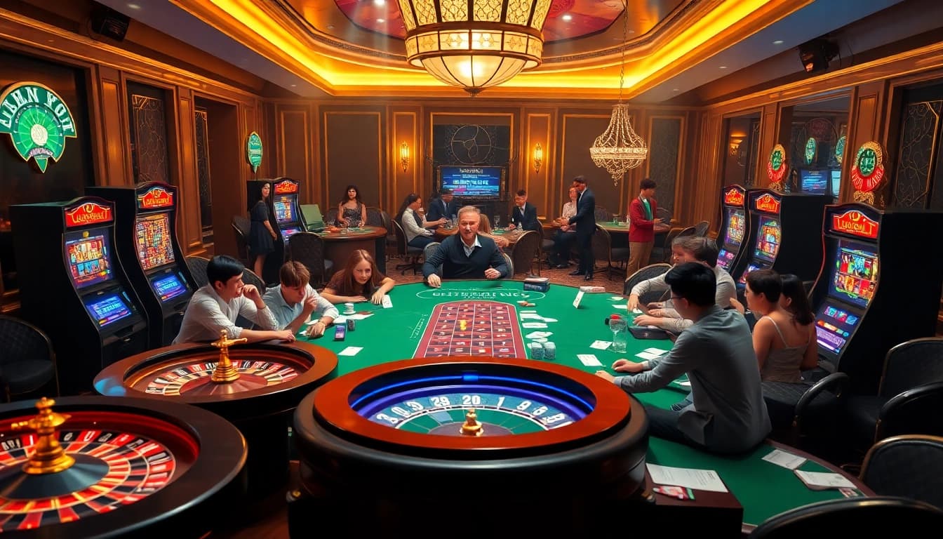 Experience the excitement with nhà cái jun88, where players engage at luxurious casino tables.