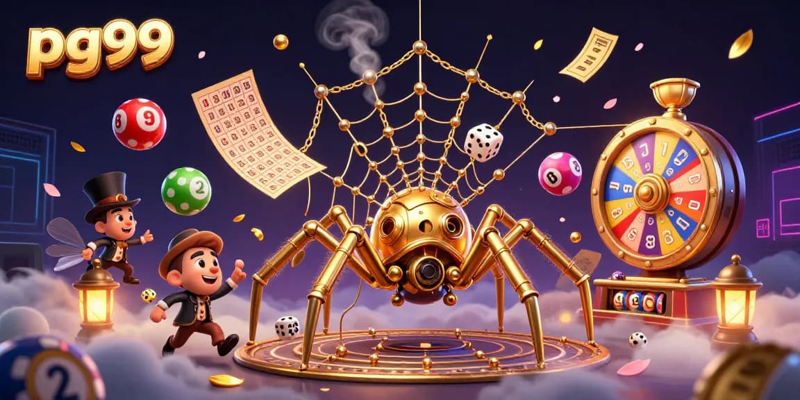 Experience exciting games with pg99's golden spider web of luck and winning numbers.