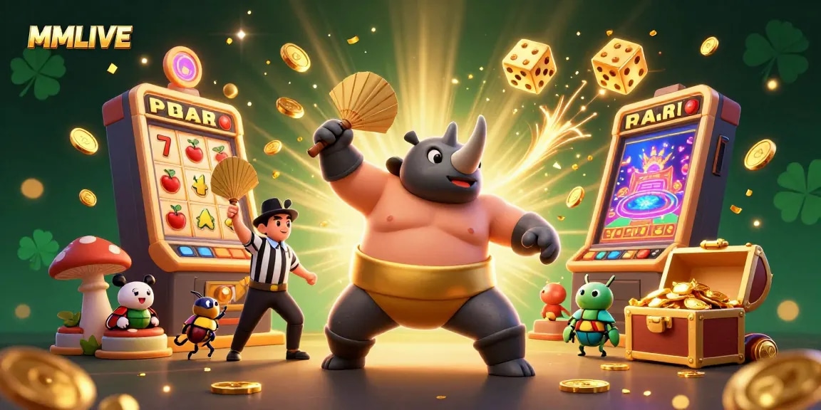 MMLIVE leverages high-energy live streaming elements with dynamic gambling themes and character action.