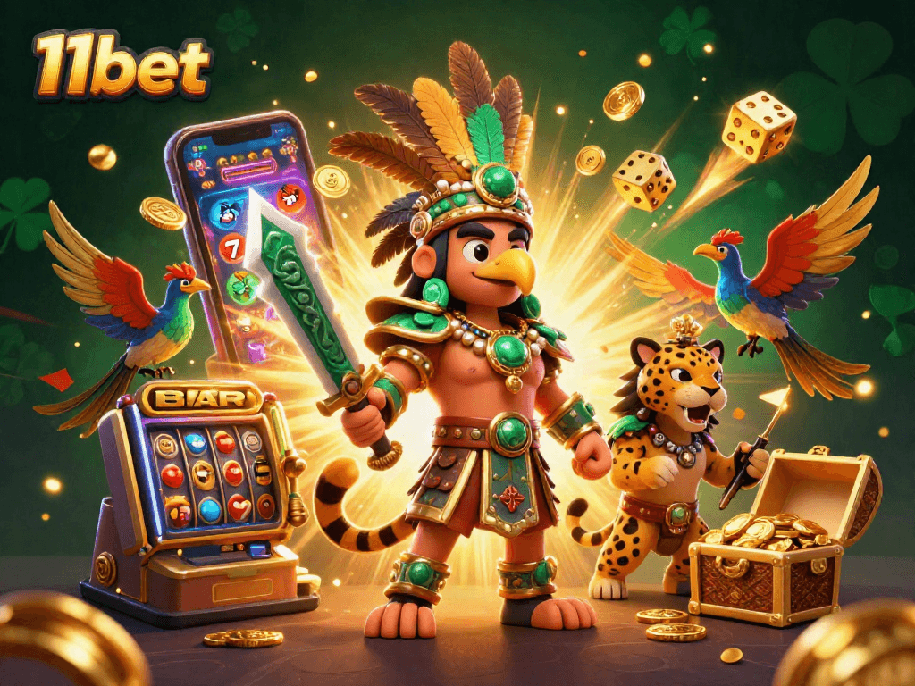 Spin the reels with 11bet's vibrant casino explosion featuring 3D characters and dynamic game elements!