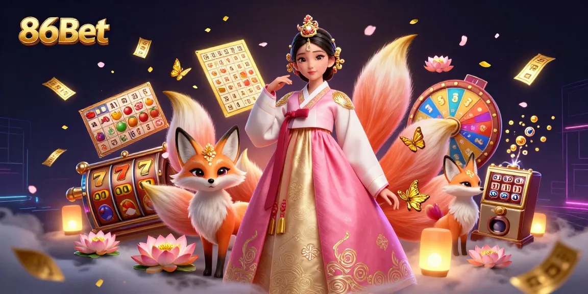 Engage with exciting 86Bet gaming visuals featuring dynamic slots, jackpots, and vibrant characters.