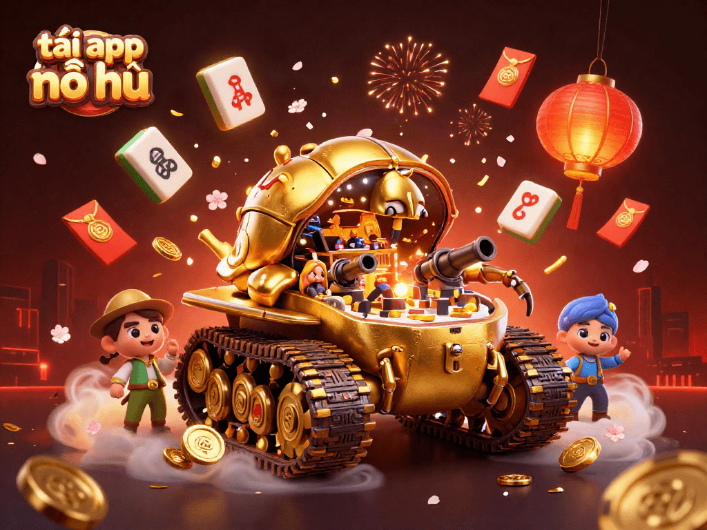 Engage with the vibrant world of tải app nổ hũ featuring a golden beetle tank and captivating casino elements.