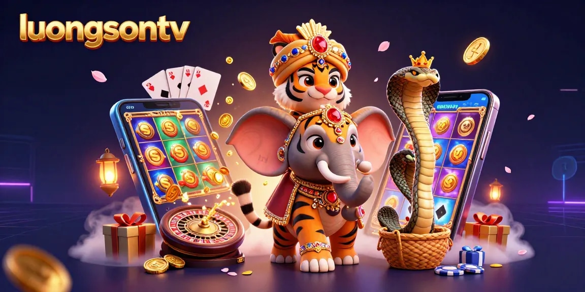 Experience thrilling gameplay with luongsontv as a jeweled elephant brings lush slots to life.