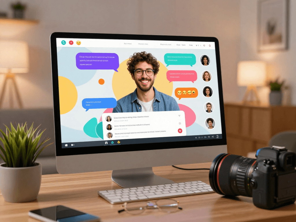 Engaging AI chat porn interaction in a vibrant digital environment.