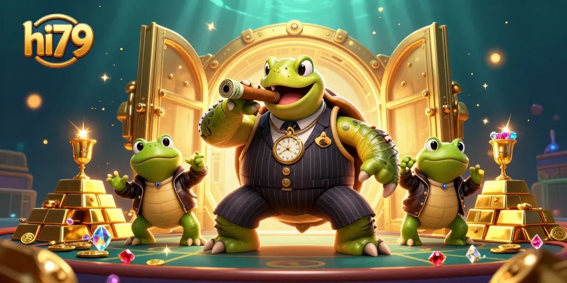 Experience top-tier gaming at hi79 with a rich underwater casino scene featuring vibrant characters and treasures.