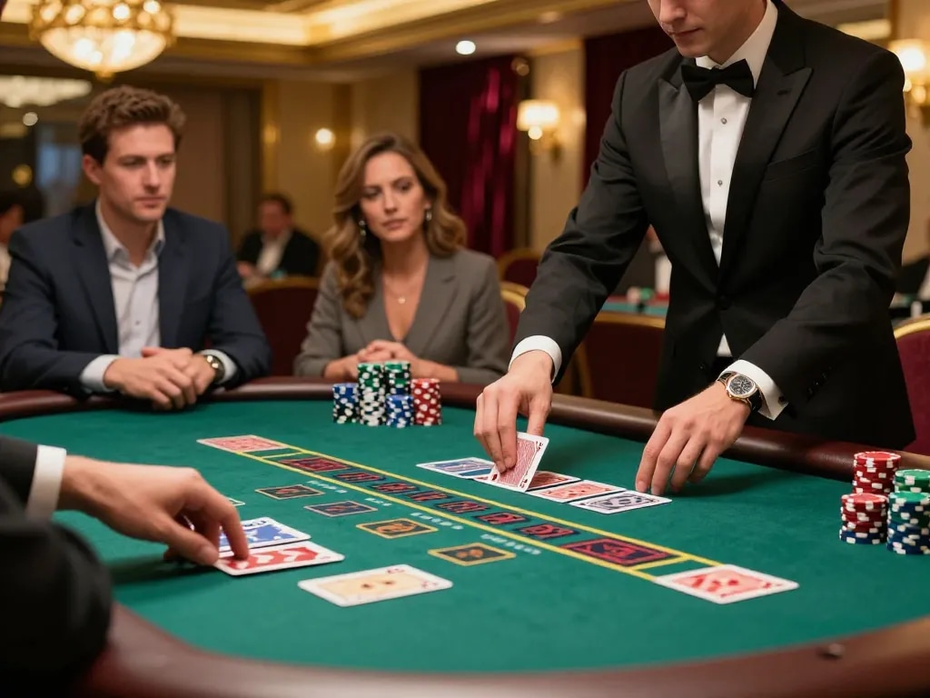 Experience the thrill of blackjack as players strategize with vin88's exciting online gameplay.